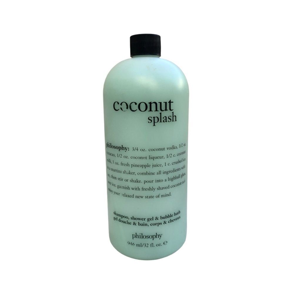 Philosophy Coconut Splash Shampoo Shower Gel & Bubble Bath 32 oz SEALED - Picture 4 of 5